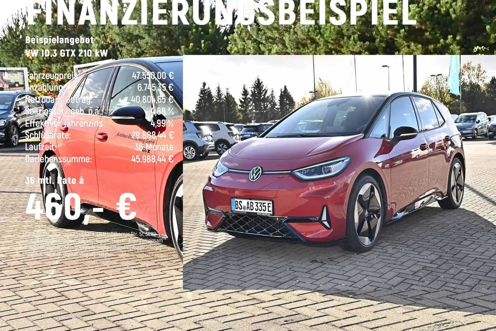 Volkswagen ID.3 GTX 210 kW PANO+NAVI+ACC+LANE+CAM Rot - 2