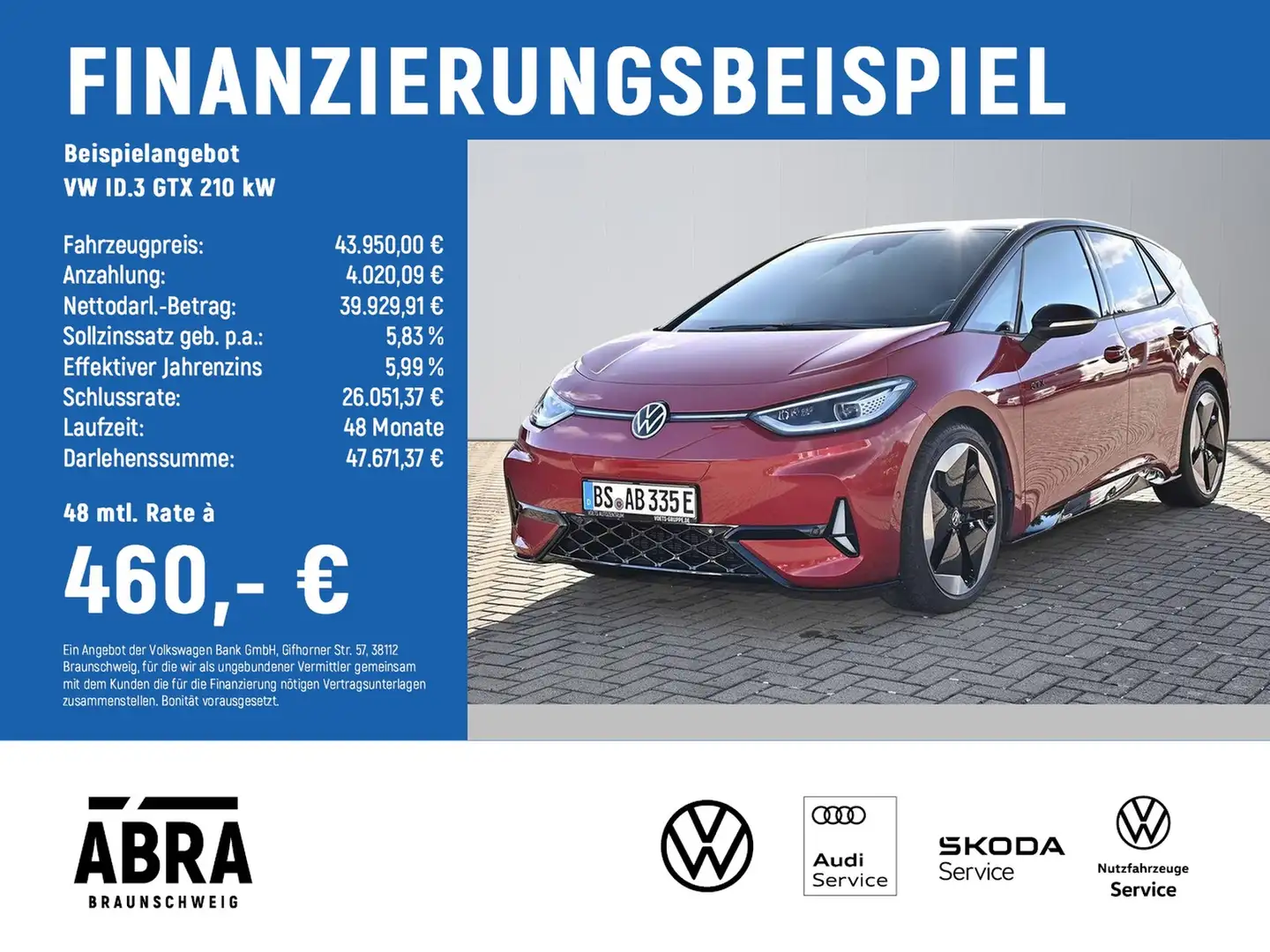 Volkswagen ID.3 GTX 210 kW PANO+NAVI+ACC+LANE+CAM Rot - 2