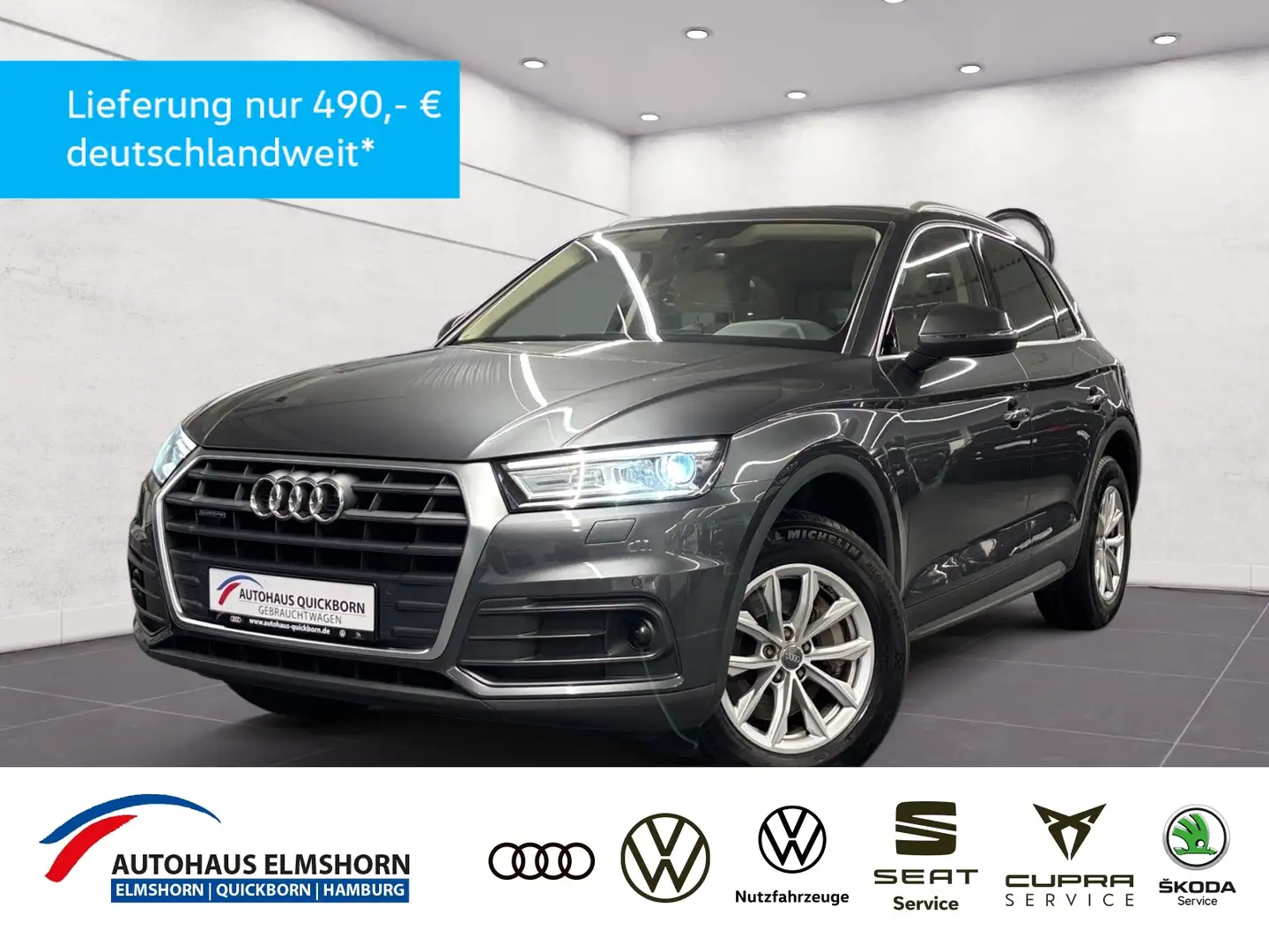 Audi Q5 2.0 TDI quattro S tronic AHK NAVI KAMERA XENON Gris - 1