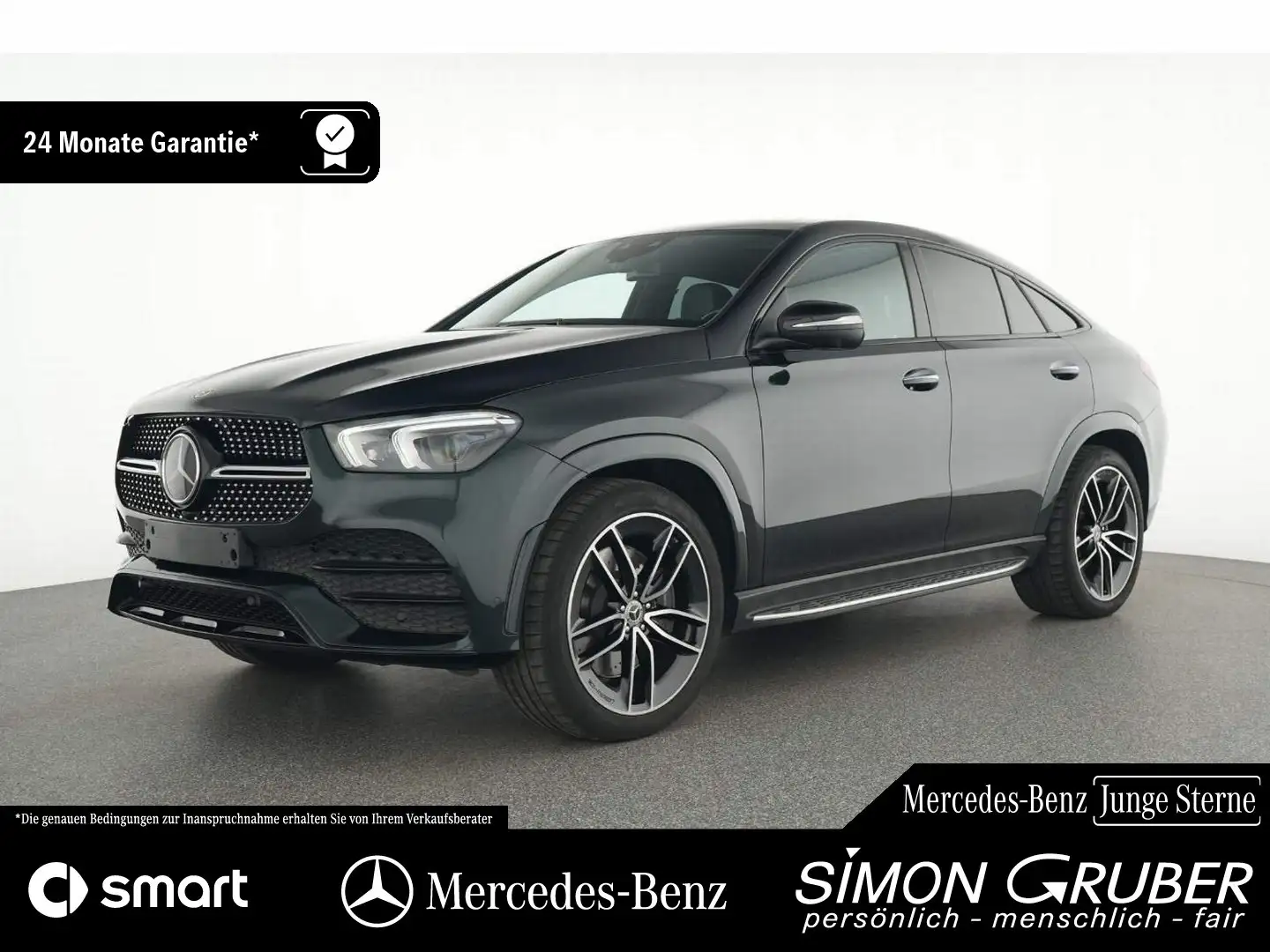 Mercedes-Benz GLE 400 d 4M Coupé AMG Airmatic Pano HUD 22Zoll Zelená - 1