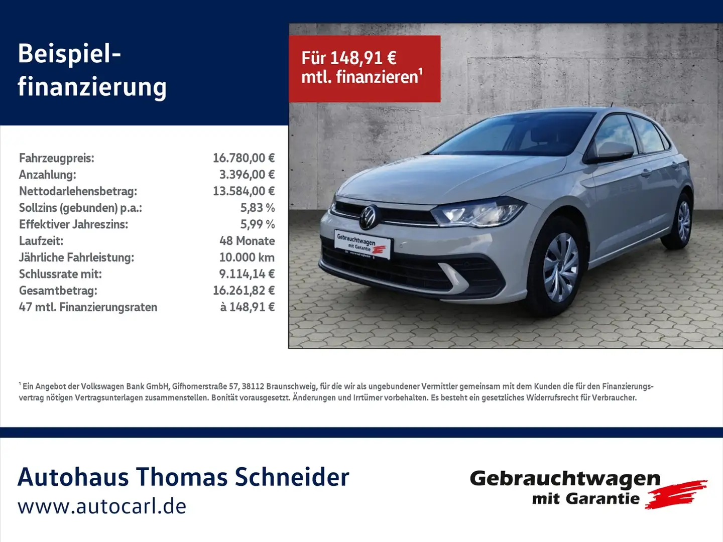 Volkswagen Polo Life 1.0 TSI NAV/Park&Comfort/Side KLIMA LED NAVI Grau - 1