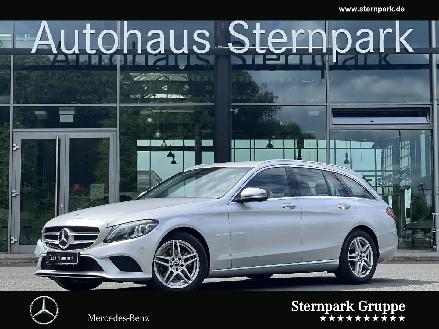 Mercedes-Benz C 180 C 180 T AVANTGARDE MBEAM/RFK/AHK/AppleCarPlay Navi Zilver - 1