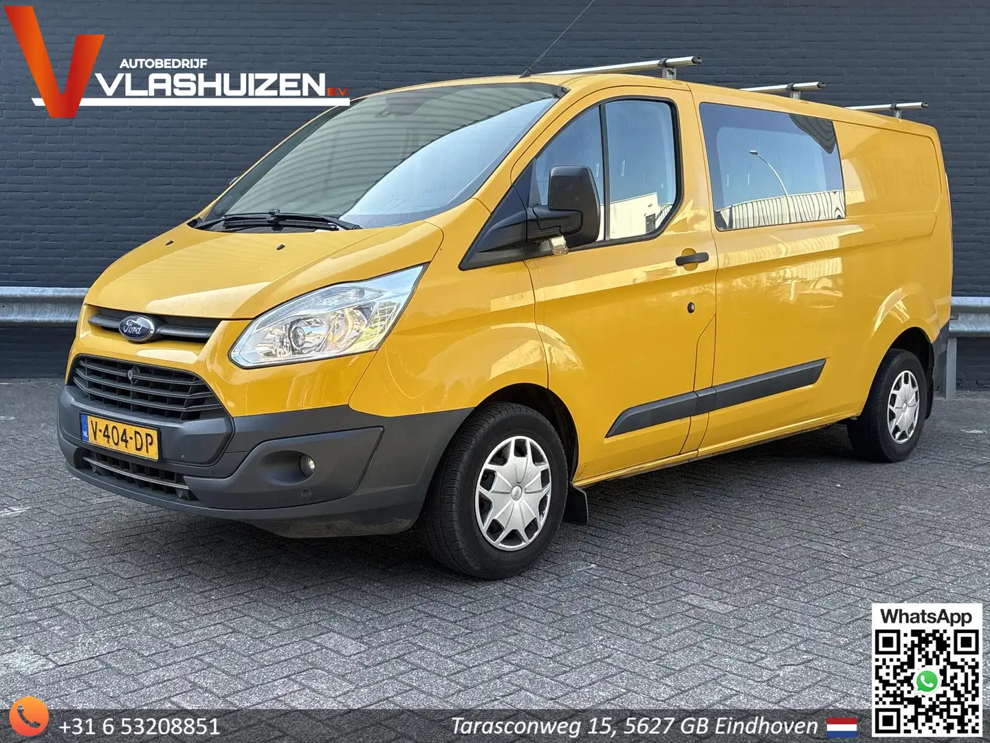 Ford Transit Custom 290 2.0 TDCI L2H1 Dubbel Cabine | € 7.450,- NETTO! Yellow - 1