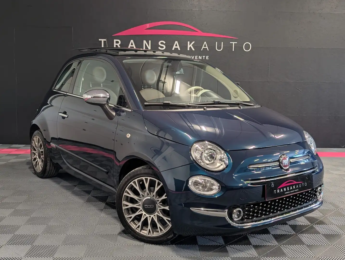 Fiat 500 0.9 T TwinAir Lounge **FULL OPTION-GARANTIE** Bleu - 1