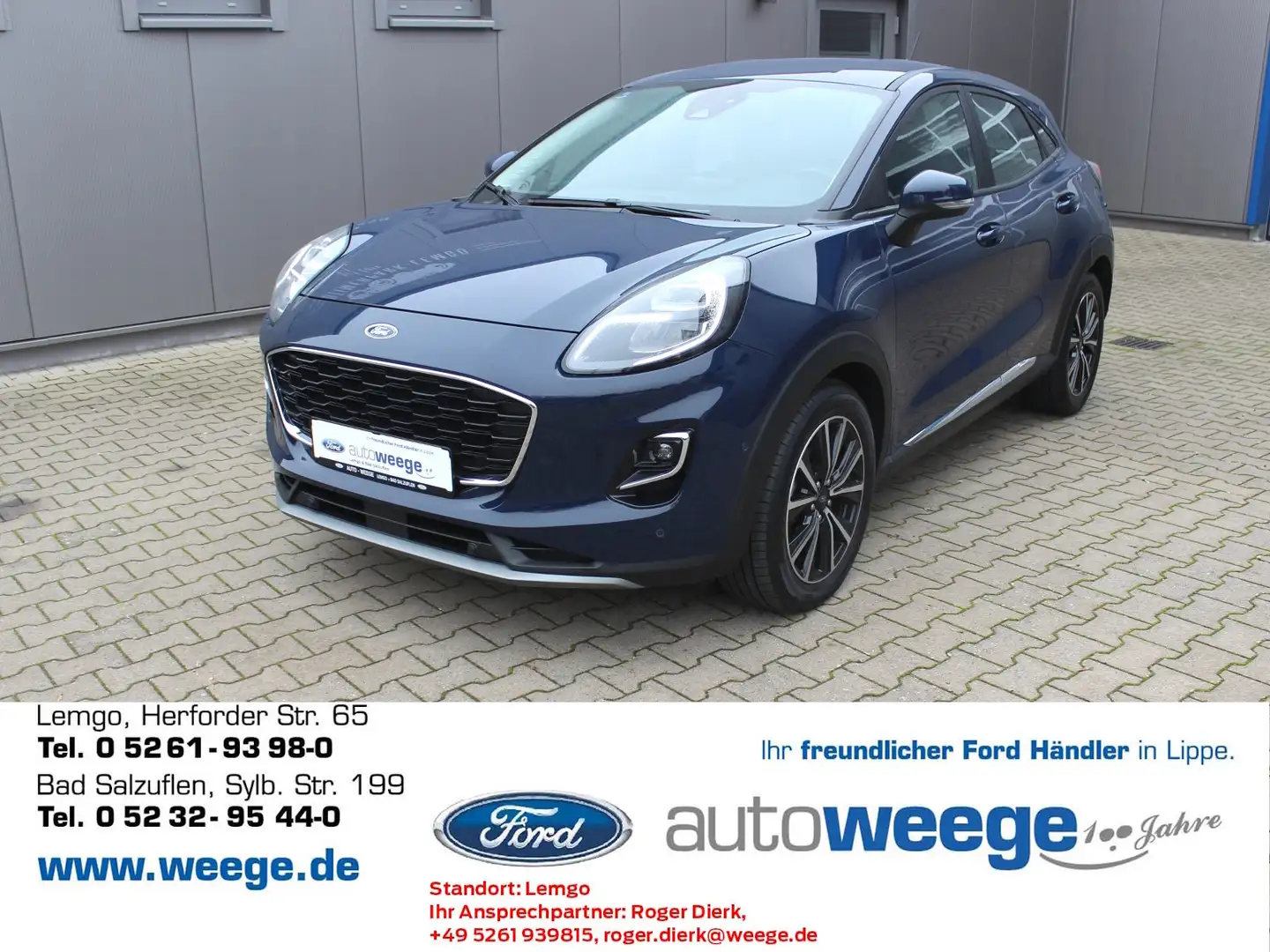 Ford Puma Titanium 1,0 EcoBoost Start/Stopp Blau - 1