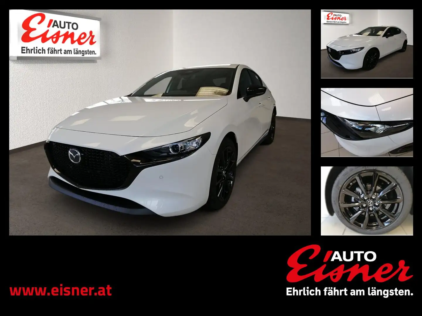 Mazda 3 G140 AT HOMURA 1,99% Leasing Weiß - 1