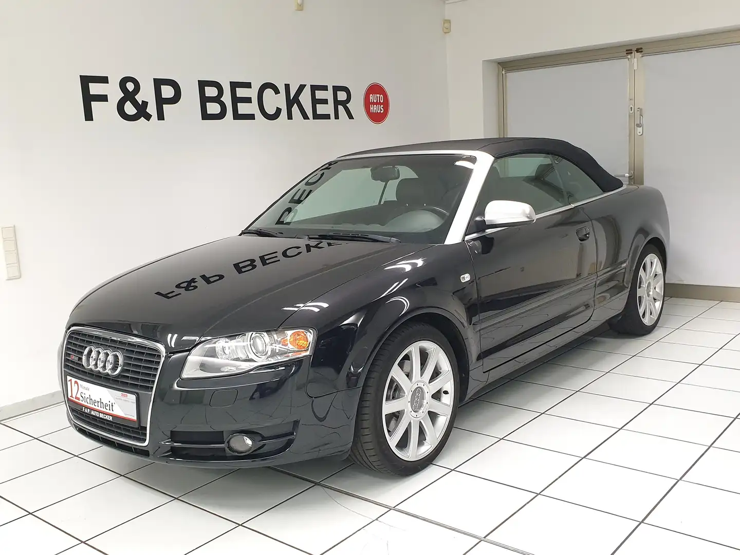 Audi A4 A4 Cabriolet 1.8 T S Line 2.Hand Scheckheft AUDI Noir - 1