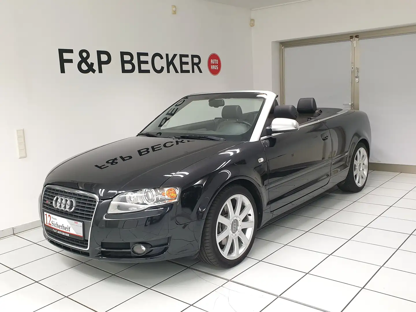 Audi A4 A4 Cabriolet 1.8 T S Line 2.Hand Scheckheft AUDI Noir - 2