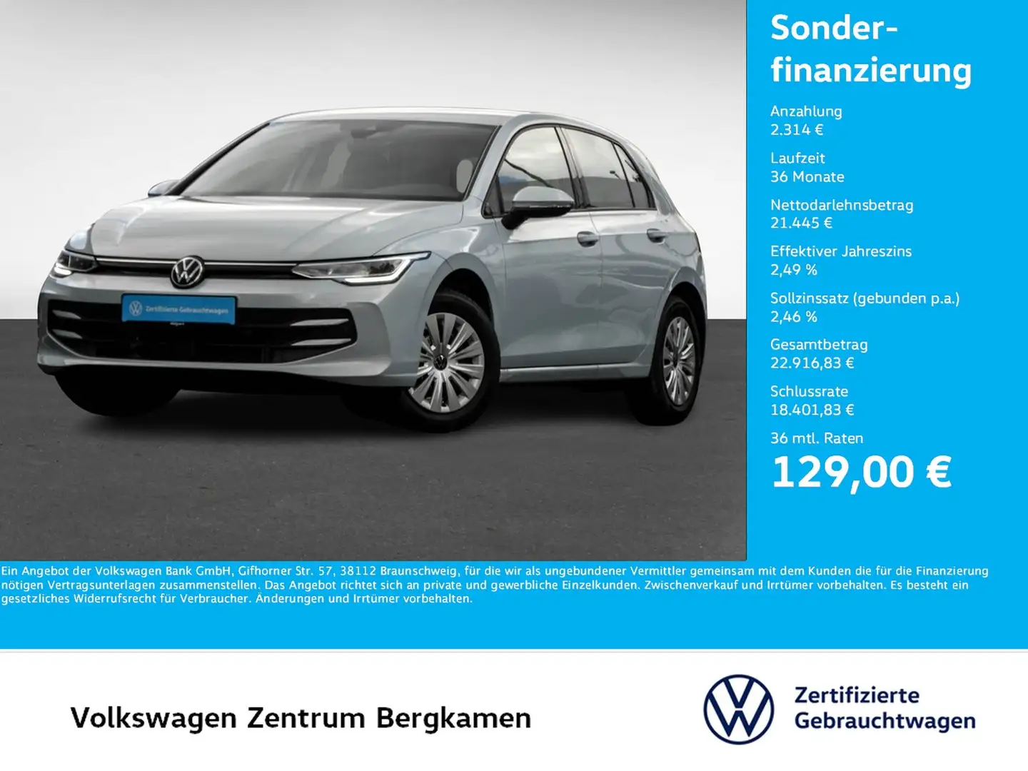 Volkswagen Golf VIII 2.0 SITZHEIZUNG KLIMAAUTOMATIK DAB+ Bleu - 1