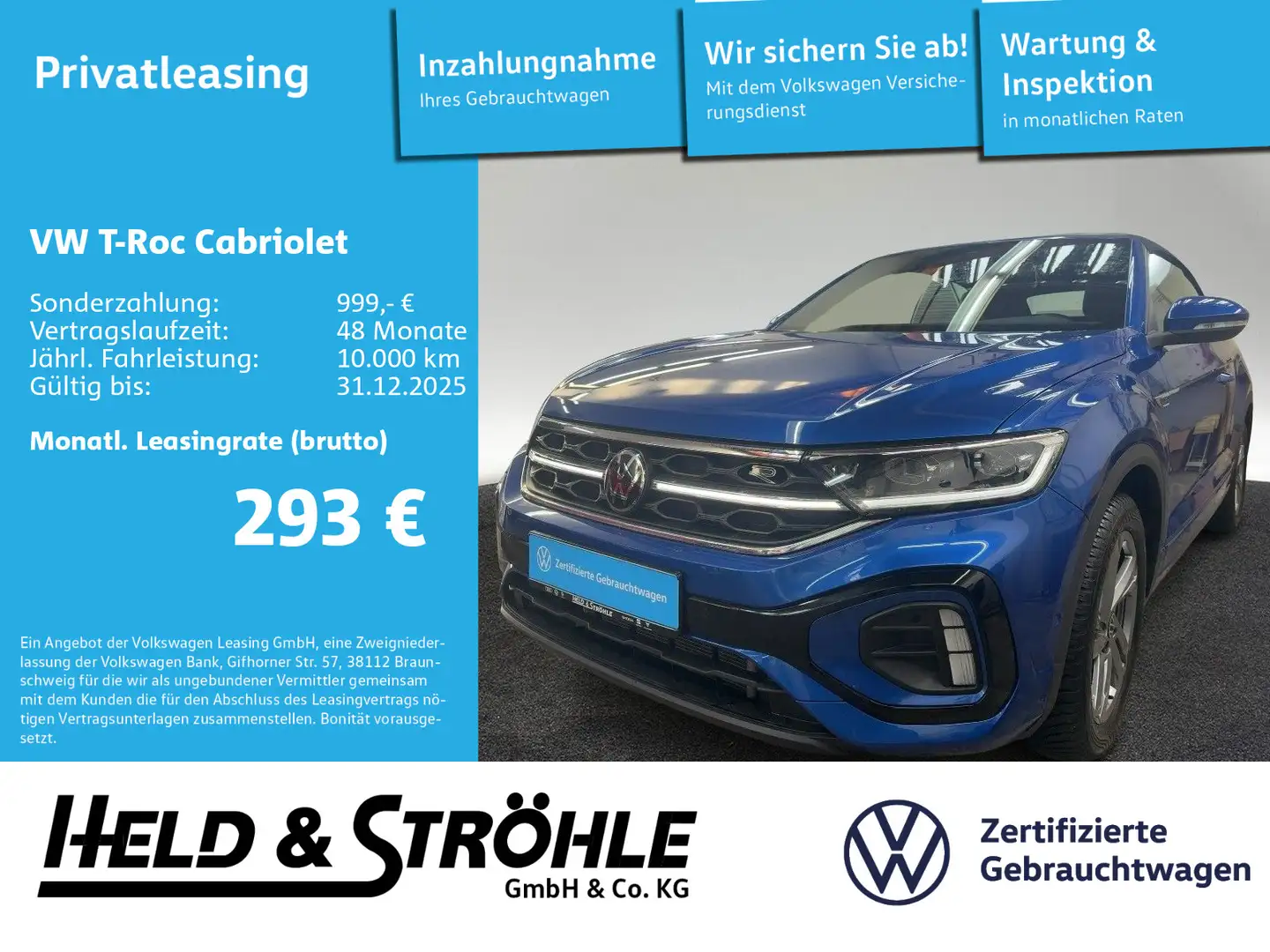 Volkswagen T-Roc R-Line 1.5 TSI DSG AHK MATRIX Blau - 1