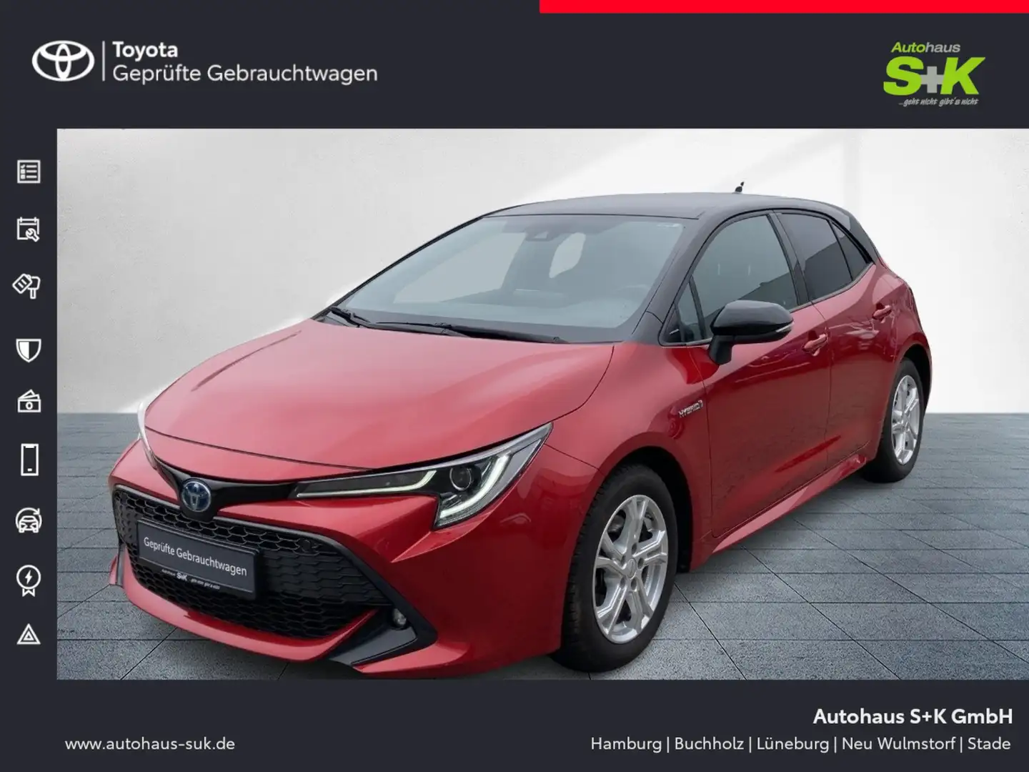 Toyota Corolla 2.0 Hybrid Team Deutschland *KAMERA*SHZ* Rojo - 1