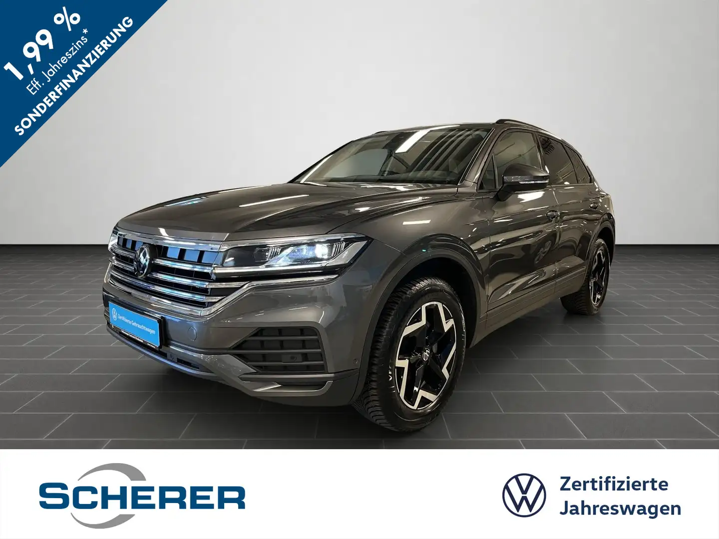 Volkswagen Touareg 3,0 V6 TDI 4M, Navi, Sitzh., Luft, AHK, Grau - 1