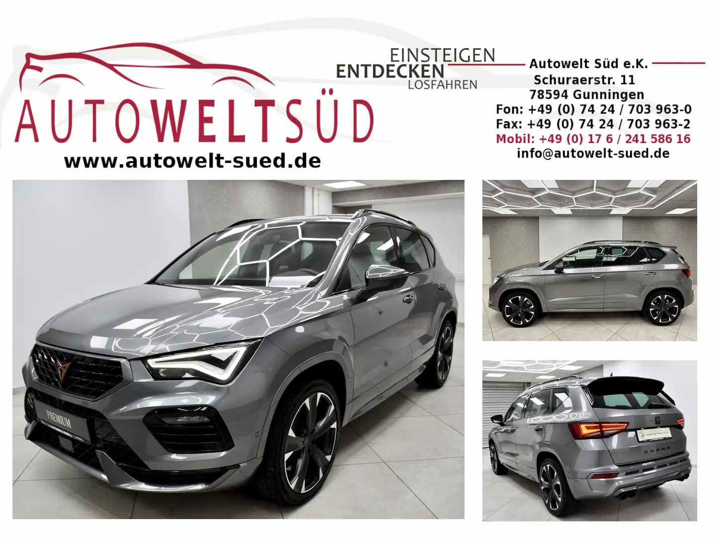 CUPRA Ateca VZ 2.0 TSI Pano 360° DCC LED Navi Apple Ambient Šedá - 1