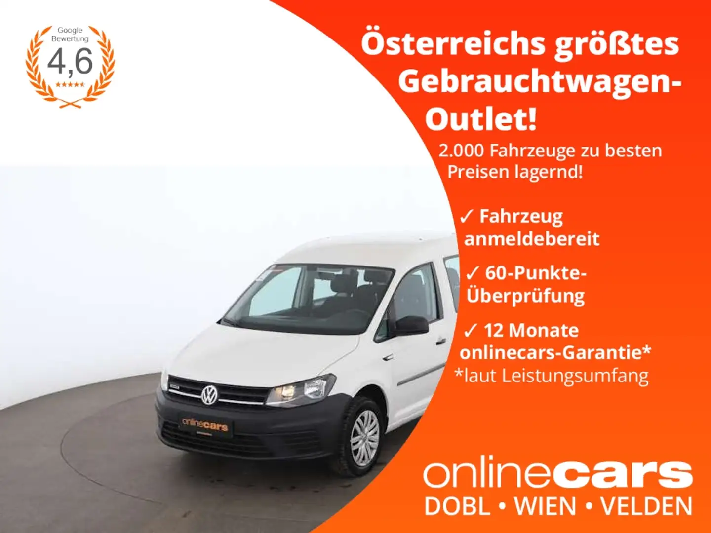 Volkswagen Caddy PKW 2.0 TDI 4Motion Conceptline KLIMA TEMP Weiß - 1