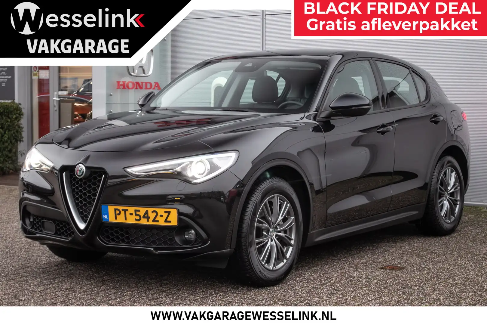 Alfa Romeo Stelvio 2.2d Super automaat Nav | Org. NL | Trekhaak | All Schwarz - 1
