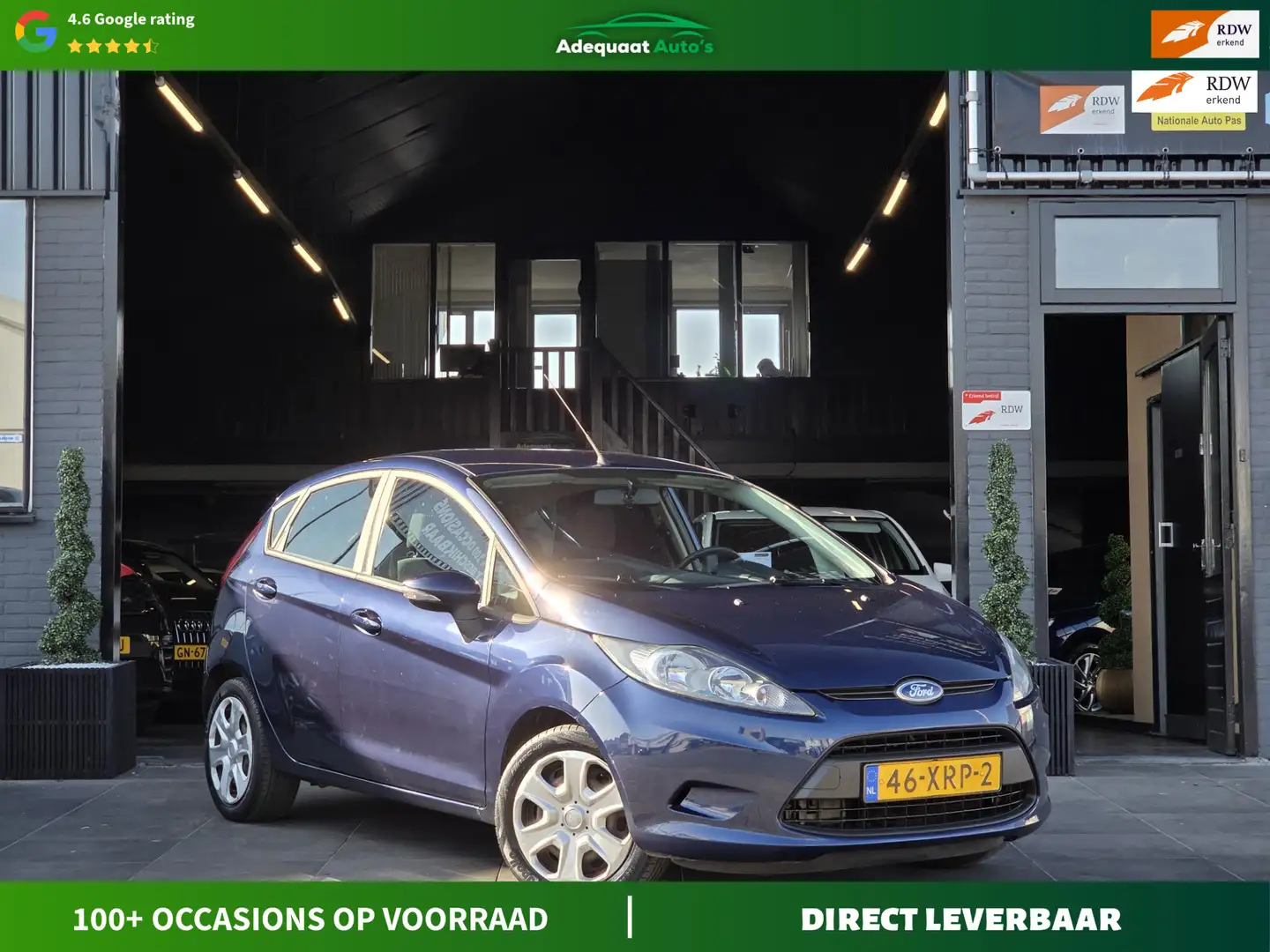 Ford Fiesta 1.25 Champion|Airco|Trekhaak|1e Eigenaar|NAP| Blauw - 1