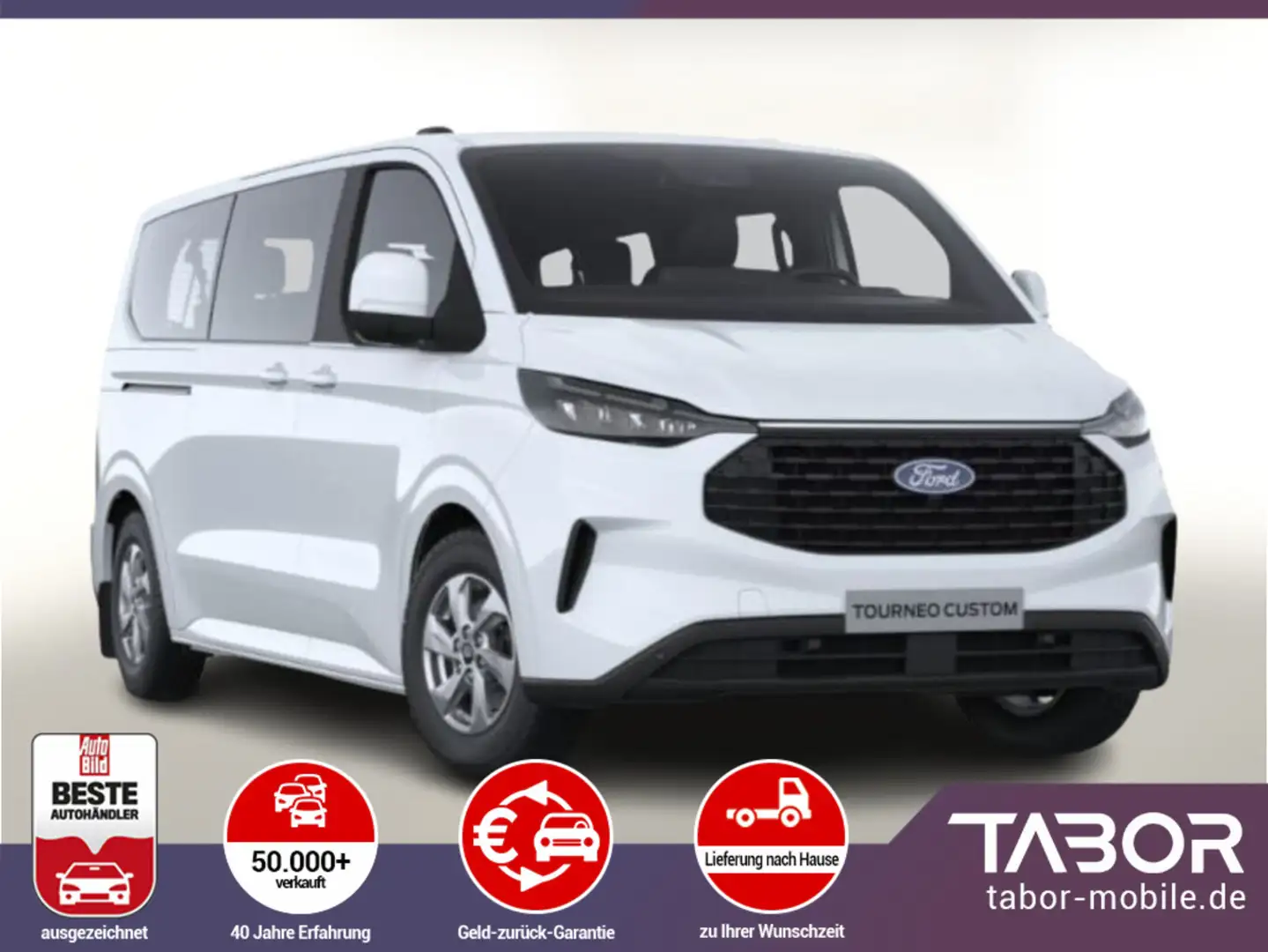 Ford Tourneo Custom TDCi 136 Trend 320 L2 ACC AHK Nav Weiß - 1