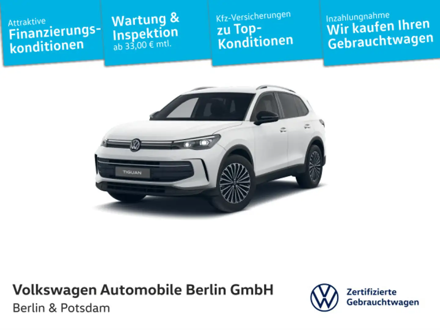 Volkswagen Tiguan 1.5eTSI DSG GOAL NAVI AHK MATRIX KAMERA Weiß - 1
