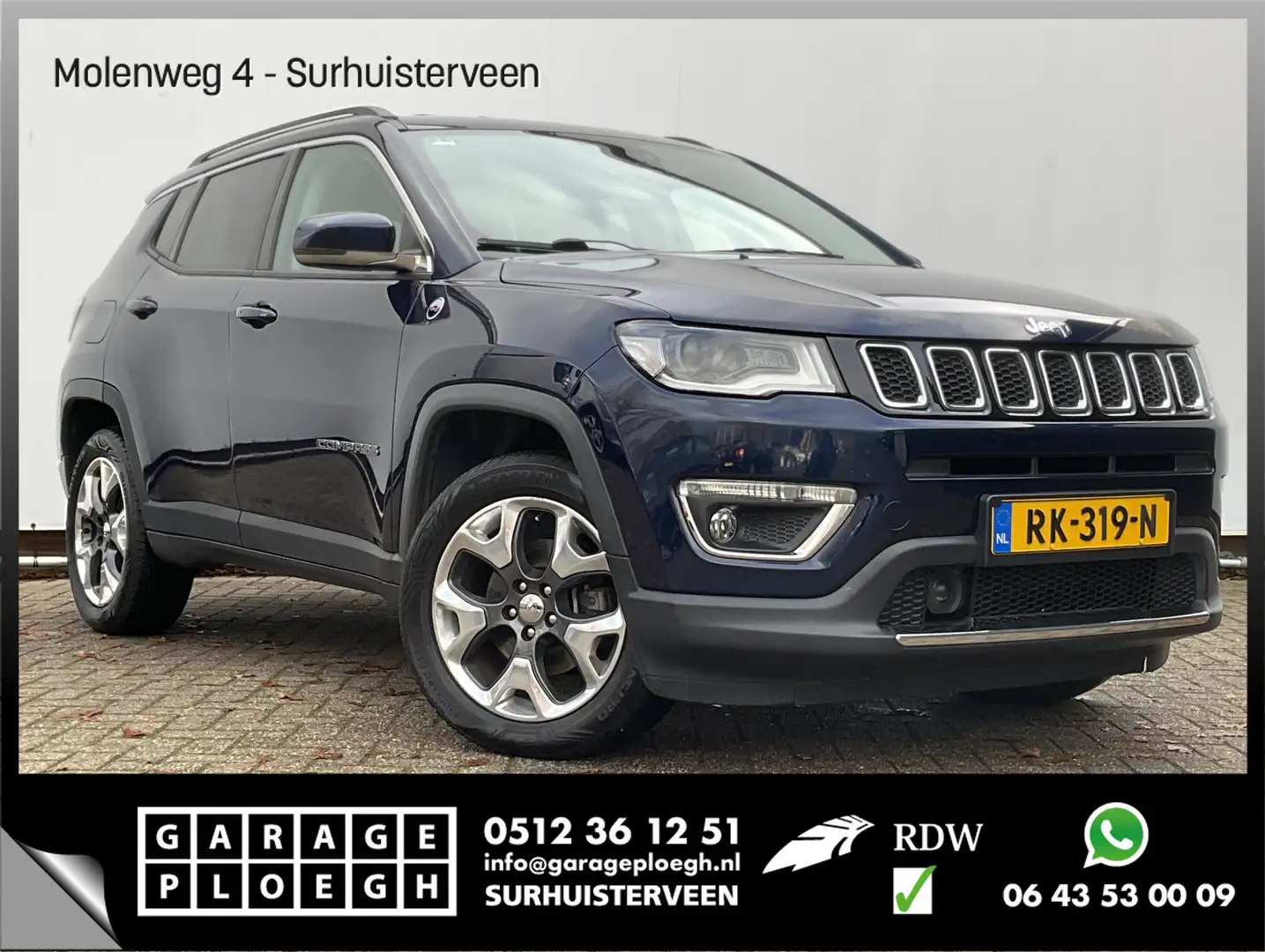 Jeep Compass 1.4 170PK Automaat 4x4 Beats-Audio Nav/Cruise Keyl Blauw - 1