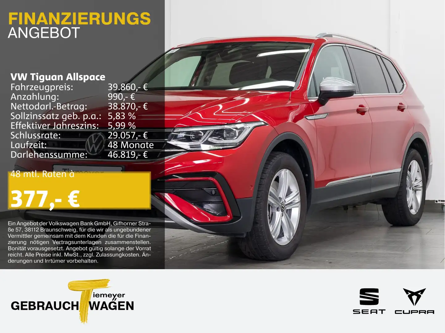 Volkswagen Tiguan Allspace 2.0 TSI DSG 4M ELEGANCE IQ.LIGHT Roşu - 1