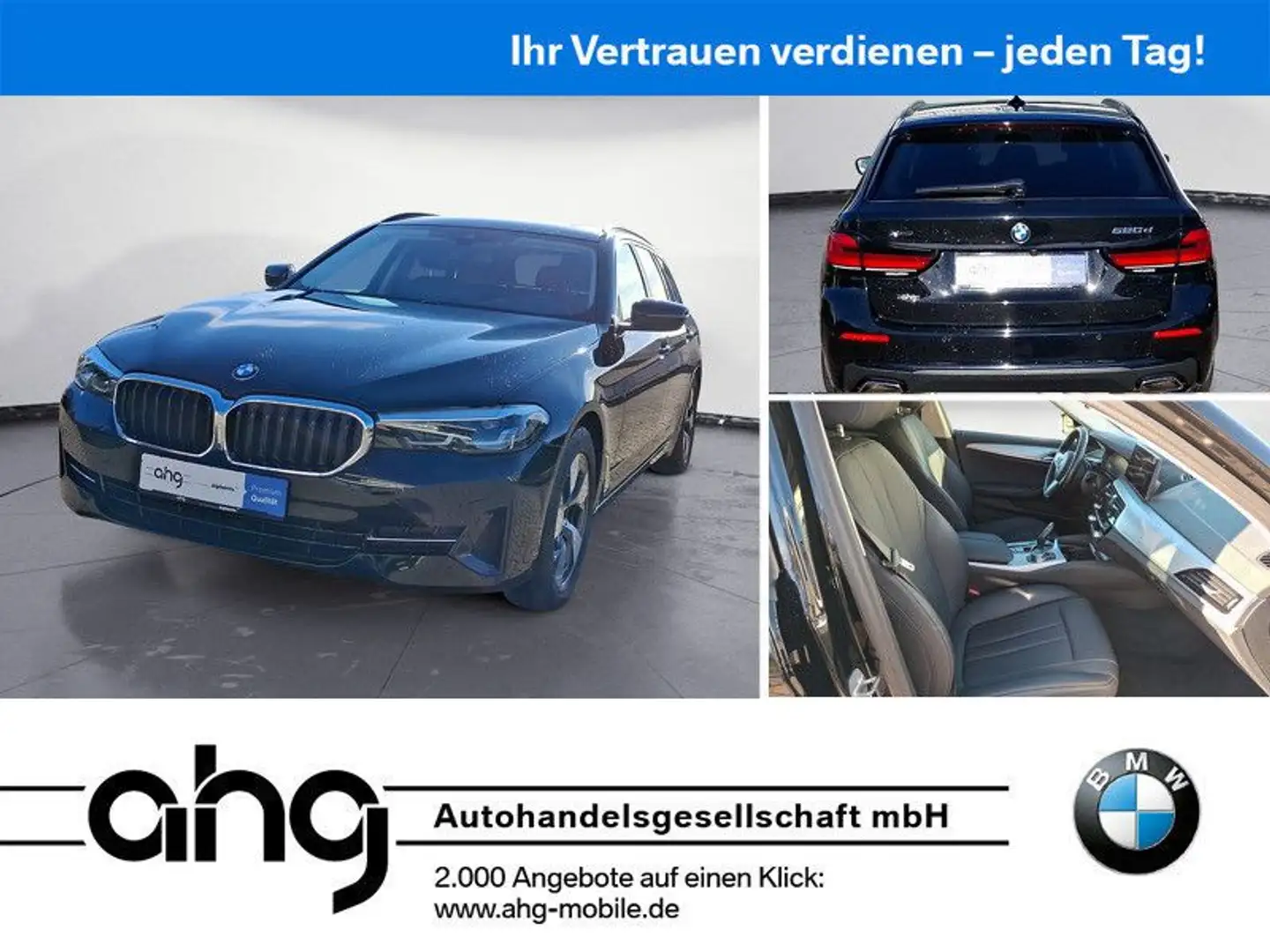 BMW 520 d xDrive Touring Navi Bluetooth PDC Klima DPF Schwarz - 1