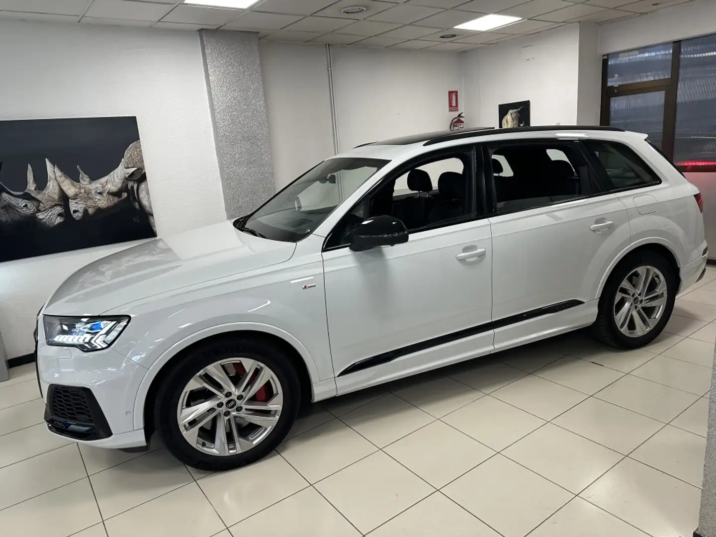 Audi Q7 60 TFSIe Black line Plus quattro tiptronic Blanc - 1