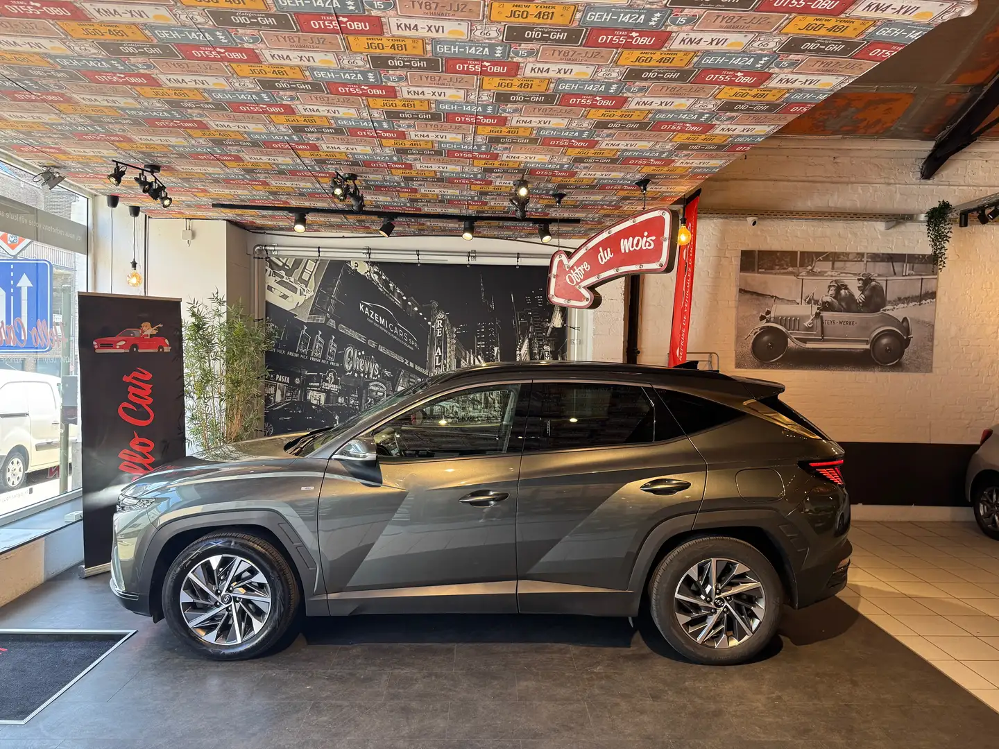 Hyundai TUCSON 1.6 CRDi MHEV * CUIRS * CARNET FULL * CAM * AUTO Grijs - 2