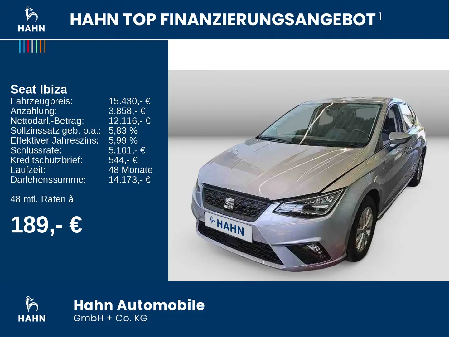 SEAT Ibiza 1.0TSI Style PDC Voll-LED Sitzh. Klima Alu Silber - 2