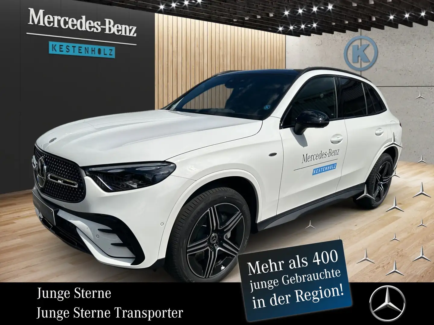 Mercedes-Benz GLC 300 GLC 300 de 4M AMG°LEDER°AHK°360°PANO°KEYL° Weiß - 1
