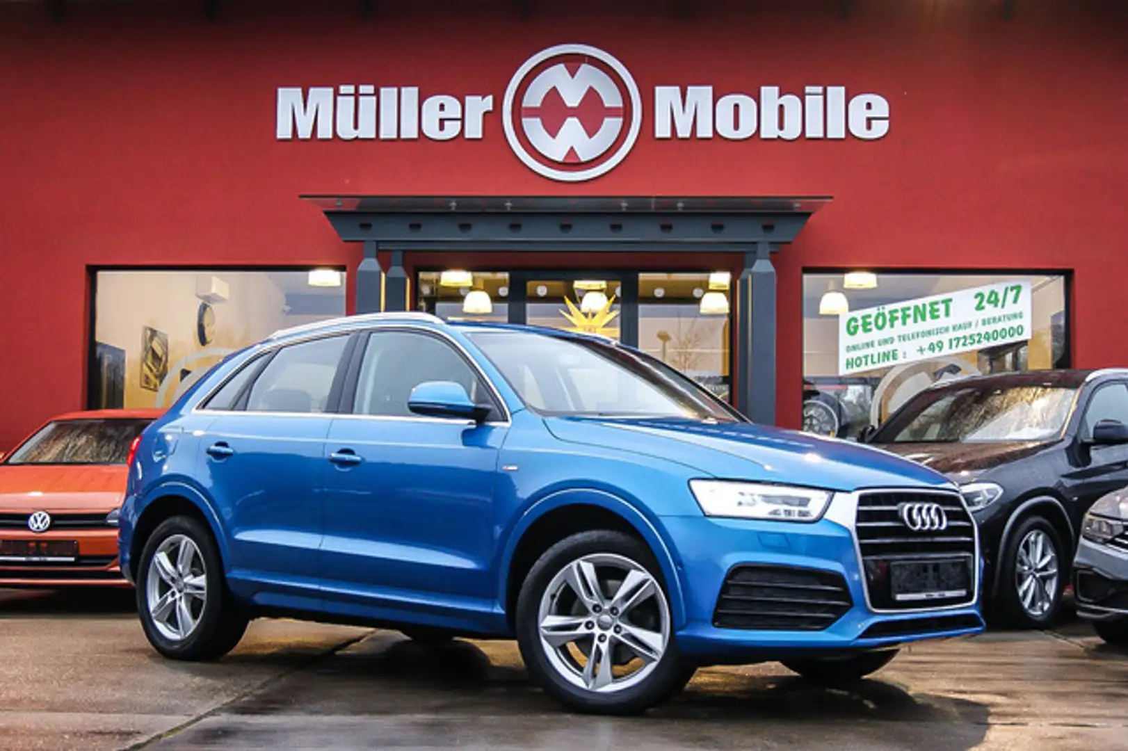 Audi Q3 14 TFSI S-LINE PANORAMA LED KAMERA MMI 1.HAND Blau - 1