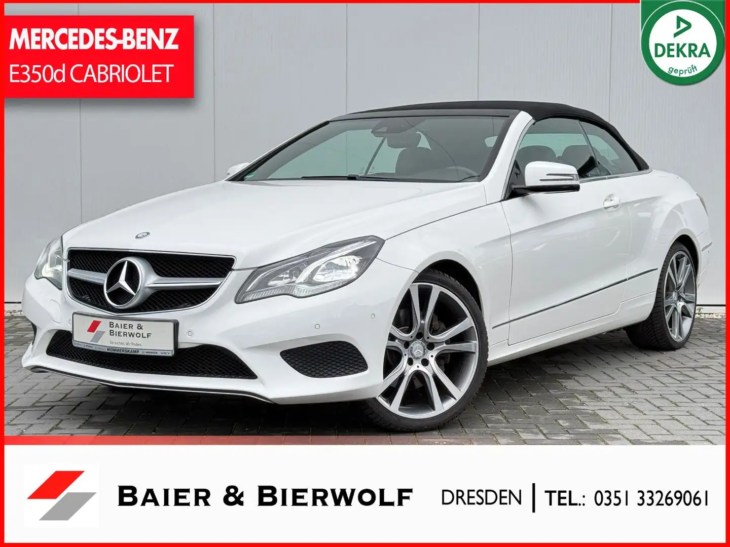 Mercedes-Benz E 350 d Cabrio 9G-Tronic LED APPLE CAR PLAY Weiß - 1