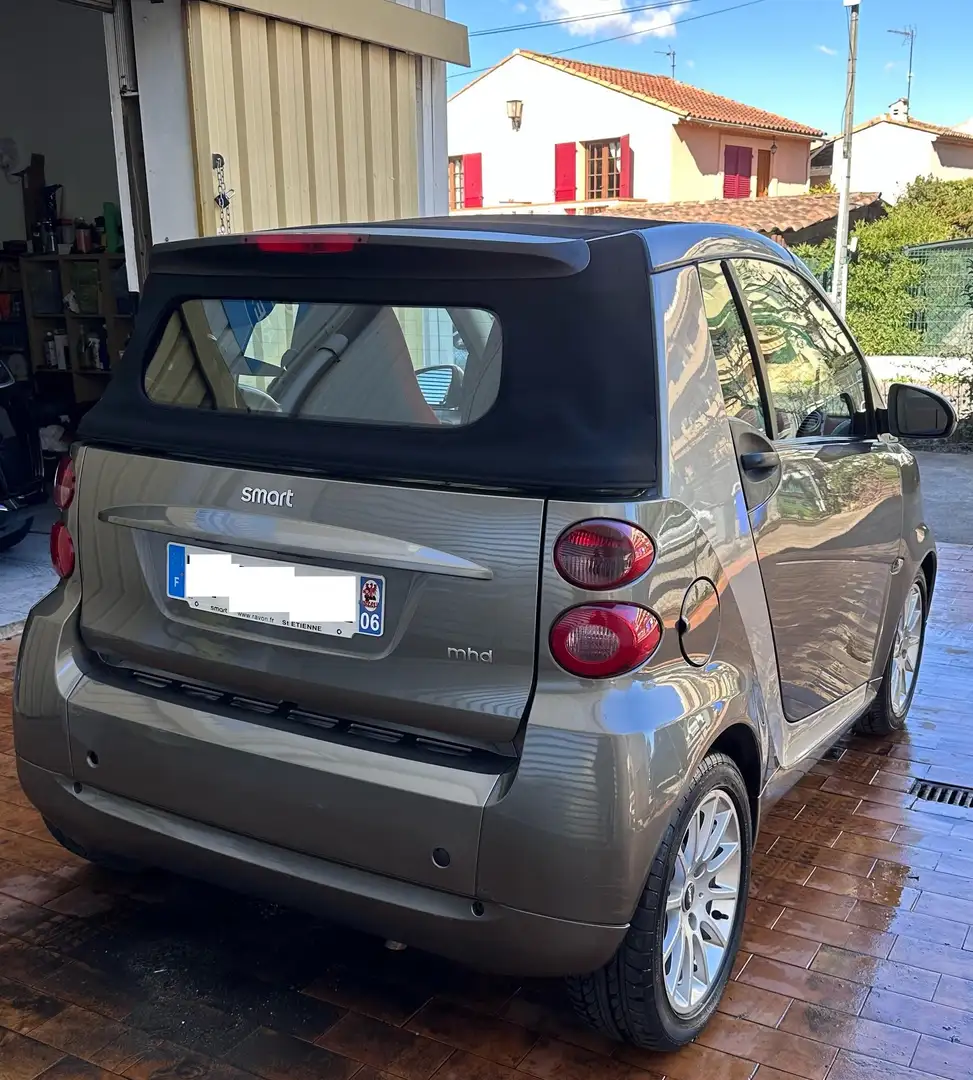 smart forTwo Cabrio+1.0+71ch+mhd+Pure Gris - 2