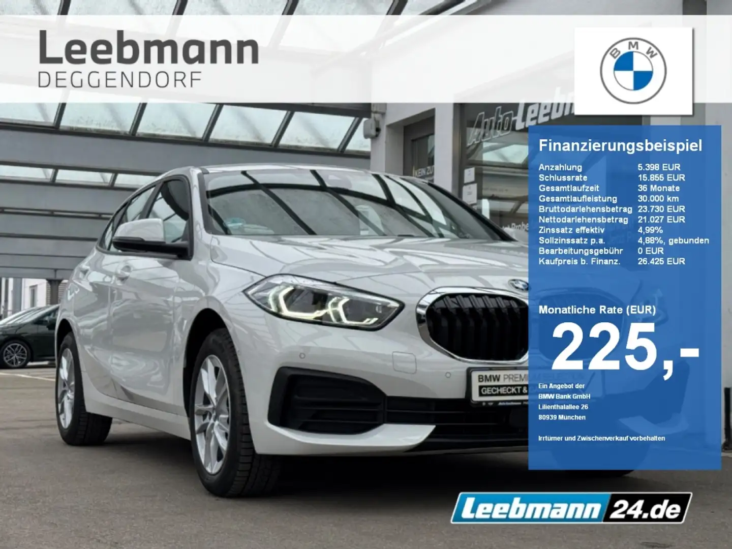 BMW 118 i Advantage DKG Erster Service Inclusive! Weiß - 1