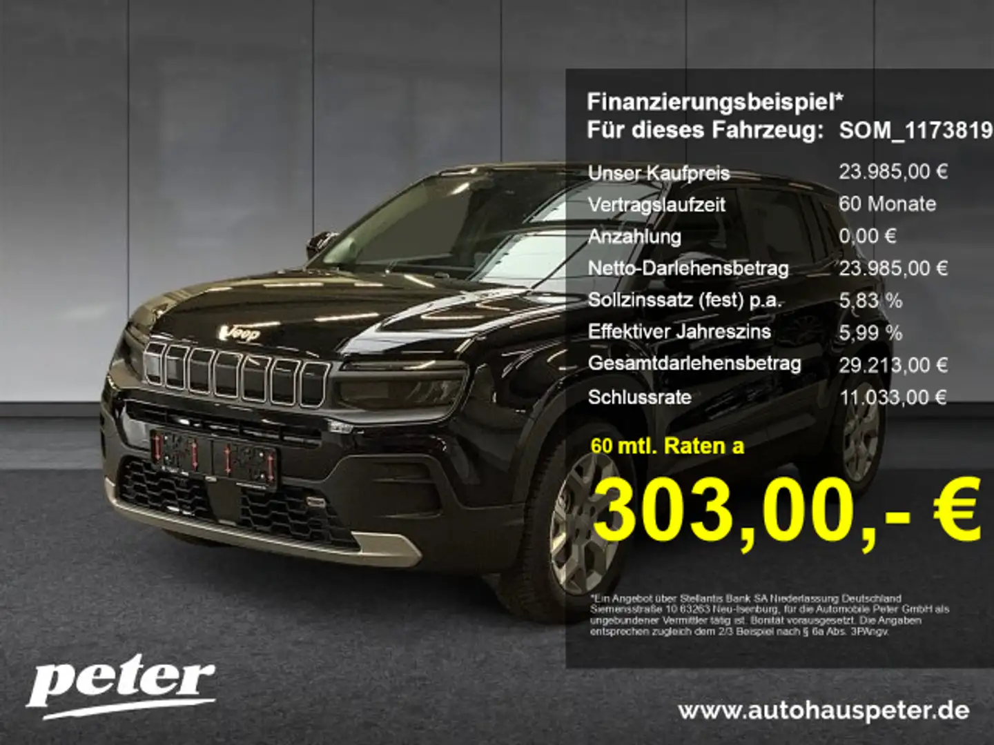 Jeep Avenger Avenger Benziner MY24 Altitude 1.2 T3 MT FWD Negro - 1