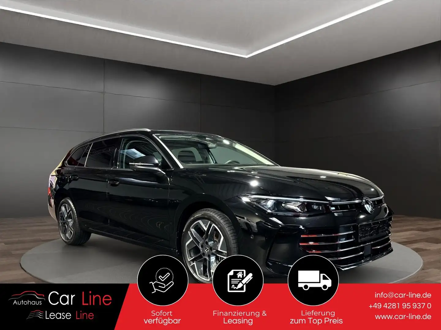 Volkswagen Passat Variant Elegance 2.0 TDI*DSG*HuD*AHK*IQ.D Zwart - 1