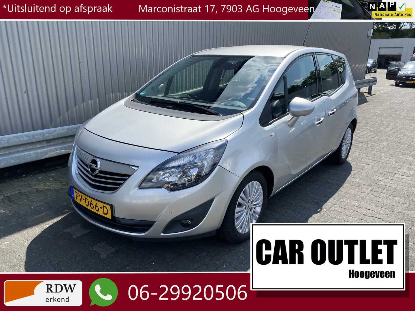 Opel Meriva 1.4 Turbo Edition 134Dkm, A/C, CC, Stoelvw, Stuurv Grigio - 1