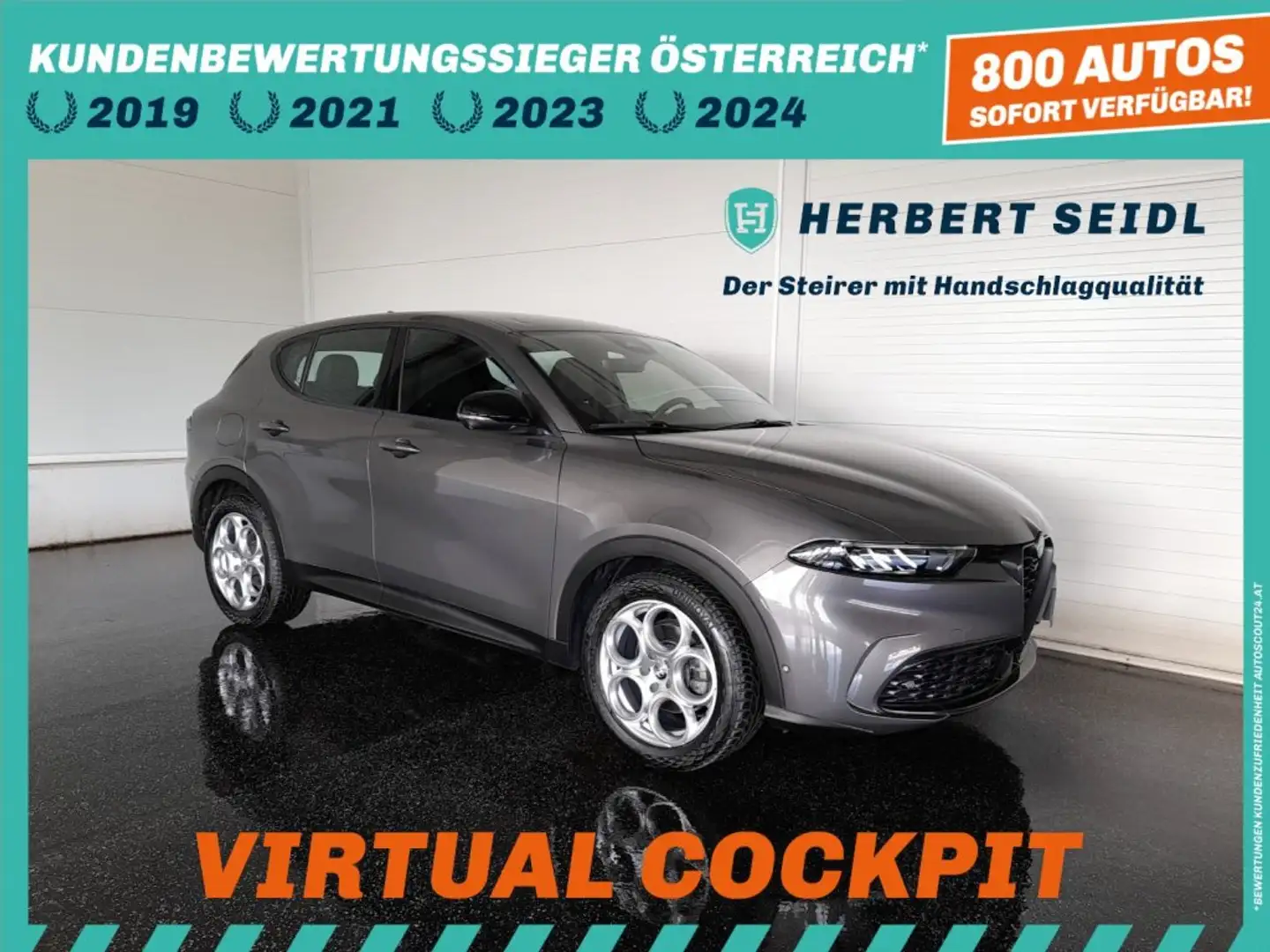 Alfa Romeo Tonale SPRINT Aut. *VOLL LED / NAVI / 360° KAMERA / VIRTUELL / SPORTSITZE & SITZHEIZUNG / TOTWINKELASS. / SOUND SYSTEM* Grau - 1