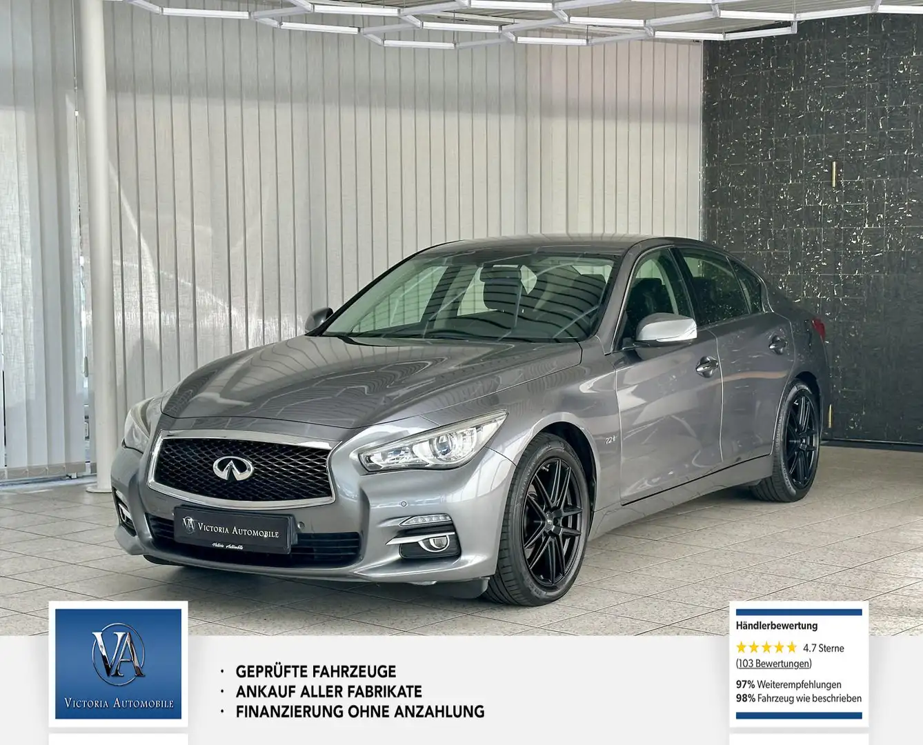 Infiniti Q50 Q50 1 Hand , Leder, Memory, AHK abnehmbar Grau - 2