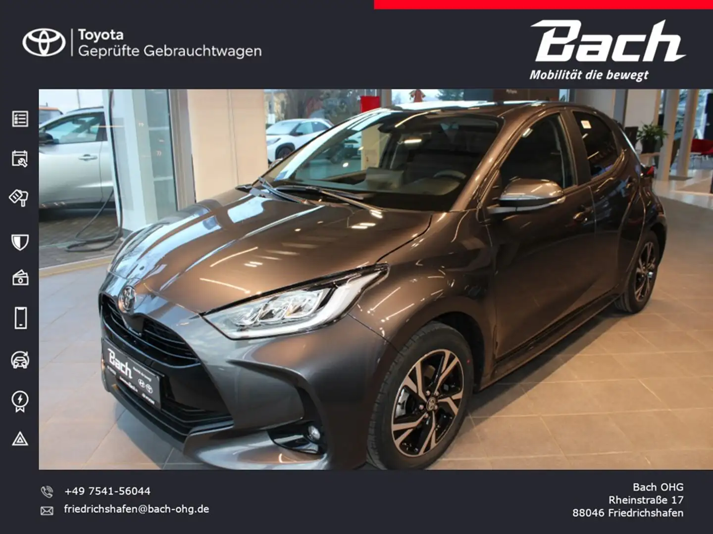 Toyota Yaris 1,5 Hybrid Team D, Comfort + Safety-Paket Grijs - 2
