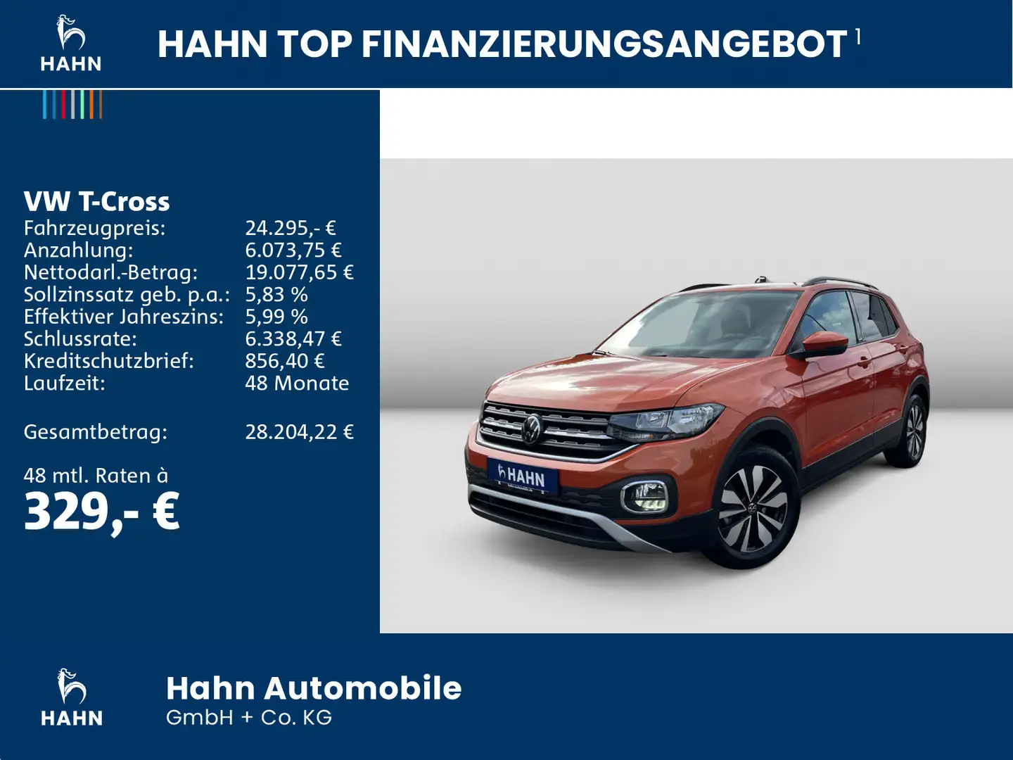 Volkswagen T-Cross MOVE 1,5TSI DSG AHK NAV ACC PARK SHZ APP Orange - 2