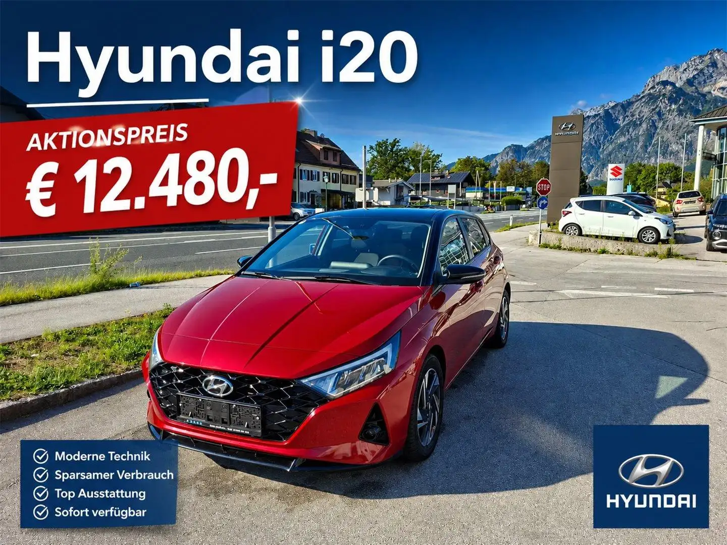 Hyundai i20 (BC3) Trendline 1,0 T-GDi b1bt1-P3/4 Rot - 1