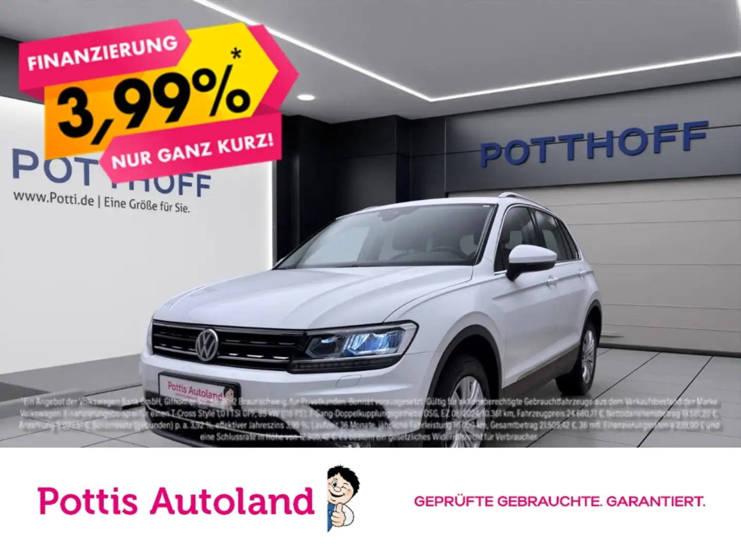 Volkswagen Tiguan 2.0 TSI DSG 4M HIGHLINE NAVI SITZHZ PDC LED Weiß - 1