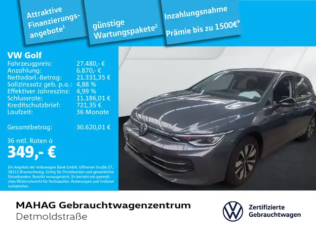 Volkswagen Golf VIII GOAL 1.5 eTSI LED+ NAVI AHK Sitzhz Par