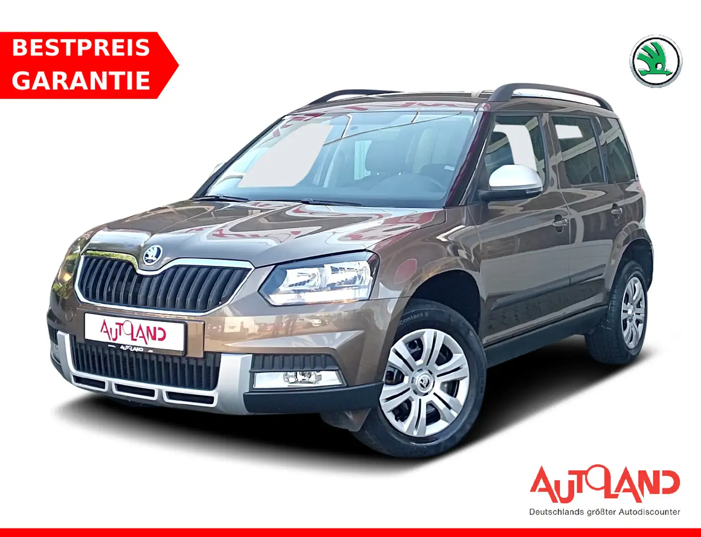Skoda Yeti 1.2 TSI PDC Tempomat Sitzheizung Klima USB Marrone - 1