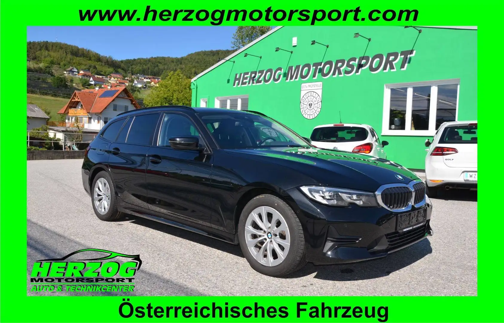 BMW 320 320d xDrive Touring 48 V Aut. LED LEDER LIVE-C 1.B Schwarz - 1
