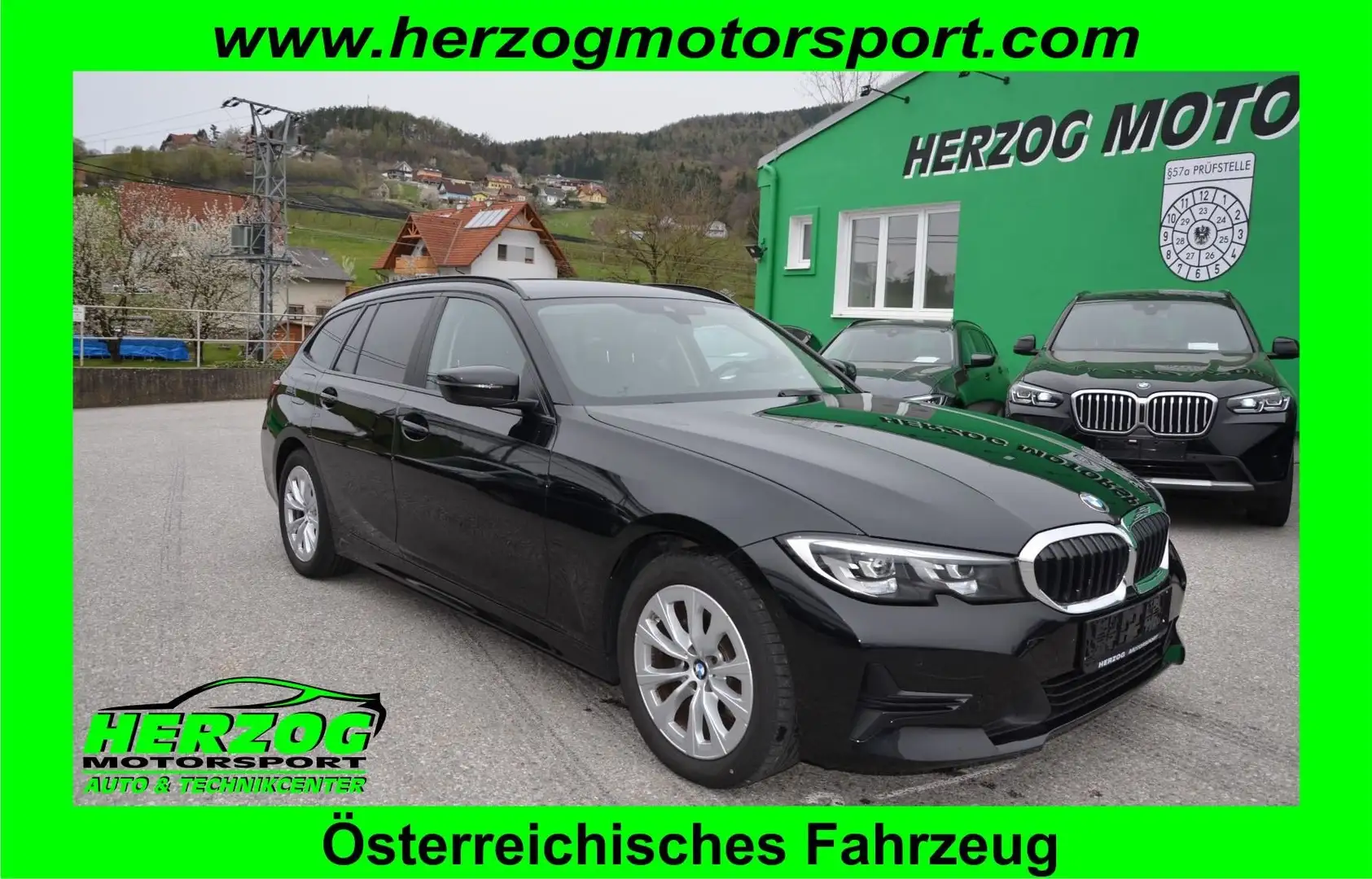 BMW 320 320d xDrive Touring 48 V Aut. LED LEDER LIVE-C 1.B Schwarz - 1
