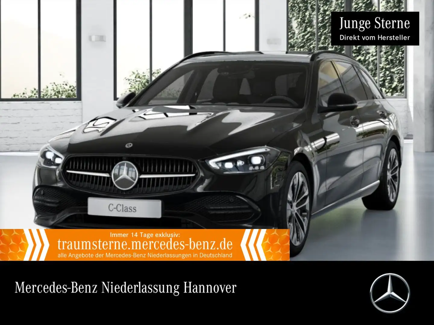 Mercedes-Benz C 200 T AVANTG+NIGHT+PANO+360+AHK+KEYLESS+9G Schwarz - 1