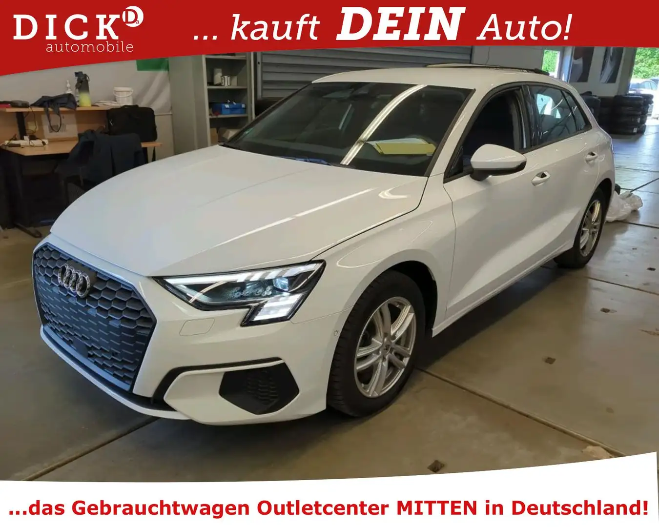 Audi A3 SB 35TDI 7G-Aut. MATR/AHK/ACC/VIRT/RFK/DSP/8F Weiß - 1