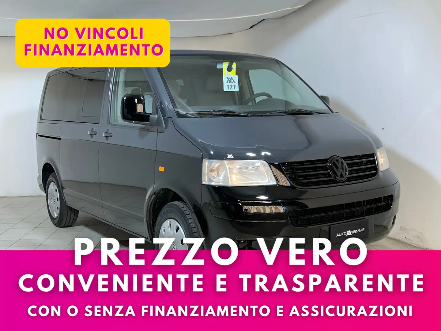 Volkswagen T5 Caravelle 9 posti + gancio traino Nero - 1