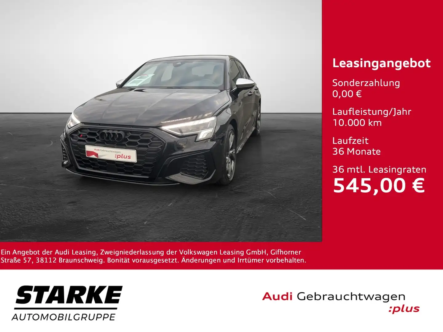 Audi S3 Sportback 2.0 TFSI S tronic quattro Schwarz - 1
